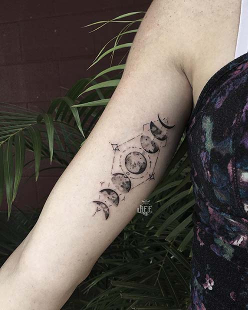 41 Moon Phases Tattoo Ideas to Inspire You - StayGlam