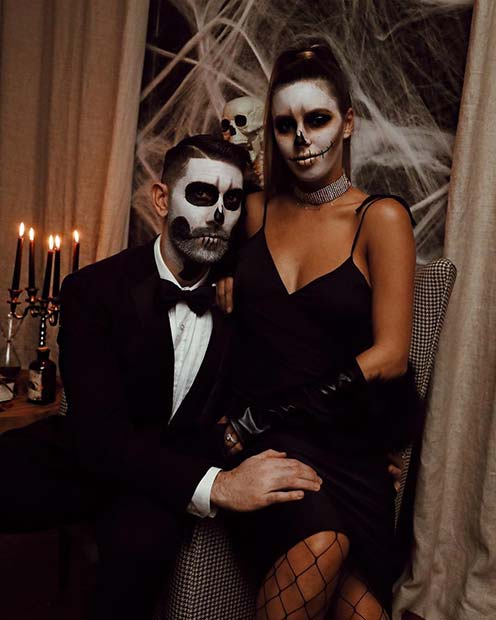 Glam Skeleton Halloween Costumes