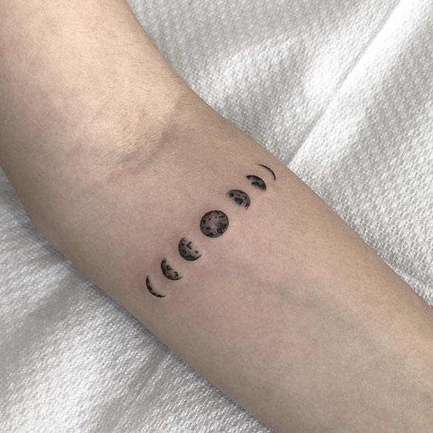 41 Moon Phases Tattoo Ideas to Inspire You - StayGlam - StayGlam