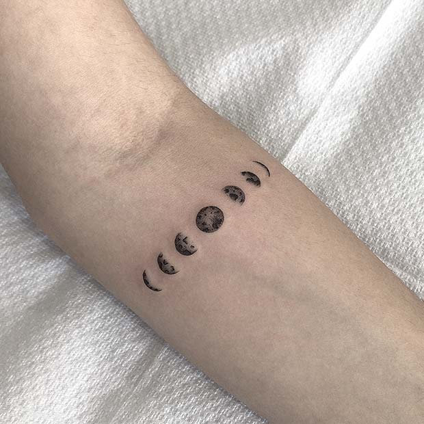 41 Moon Phases Tattoo Ideas to Inspire You  StayGlam