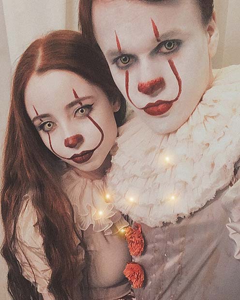 Pennywise Makeup and Costumes for Couples