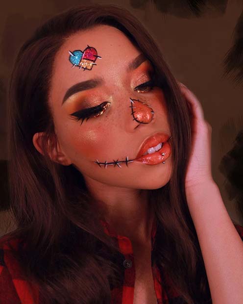 Pretty Scarecrow Makeup 
