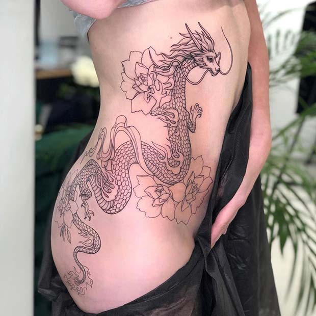 Big & Sexy Dragon Tattoo Idea