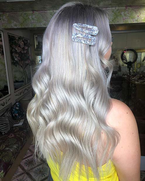 Silvery Blonde Hair with Cute Accessories