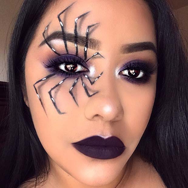 Spider Eye Makeup for Halloween