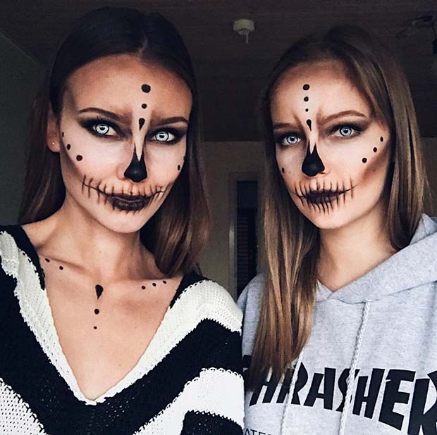 Spooky Skeleton Halloween Makeup 