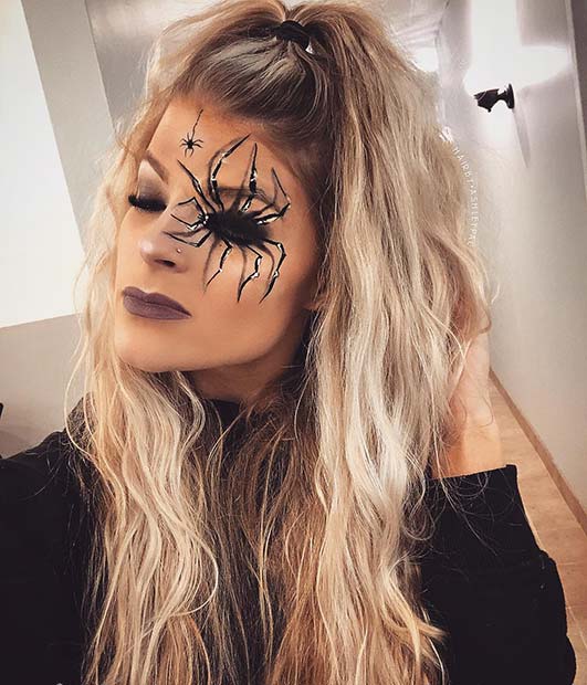 Spooky Spider Makeup Idea