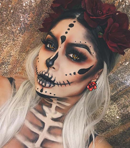 Spooky Sugar Skull Makeup