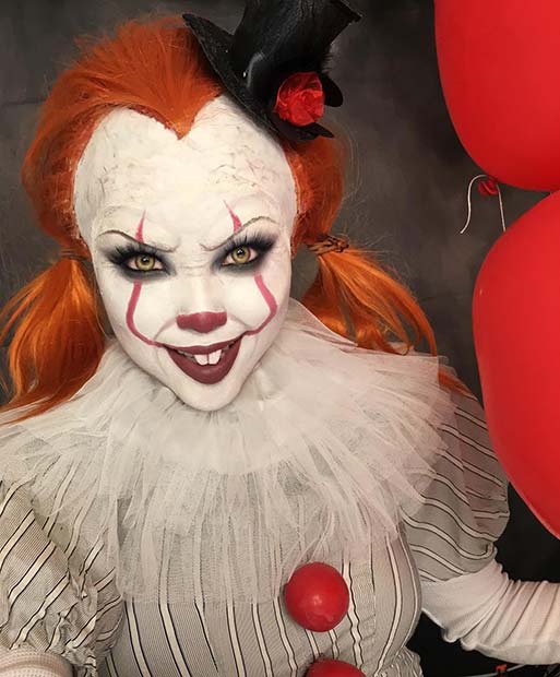 Super Creepy Pennywise Makeup