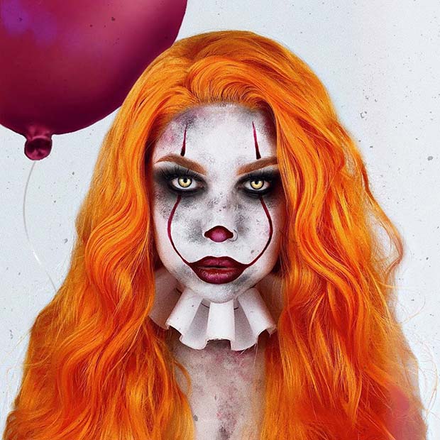 erfaring skrot Udfør 23 Pennywise Makeup Ideas for Halloween - StayGlam