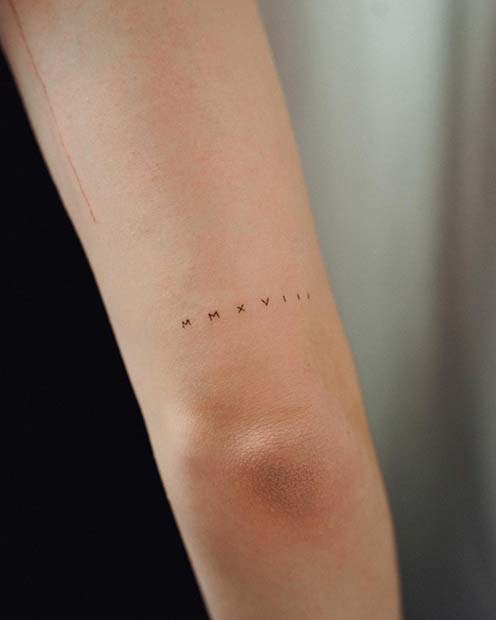 Dainty Roman numeral tatoo  Roman numeral tattoo arm 22 tattoo Delicate  tattoo