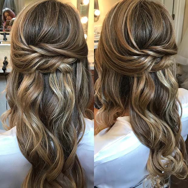 Half Up Hairstyle with Twists