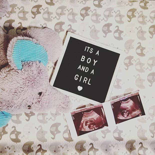 Gender Reveal with Scan Photos