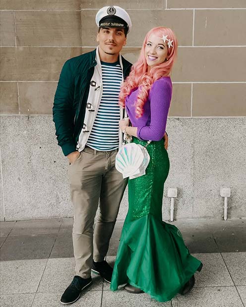 Mermaid and Sailor Couples Costumes