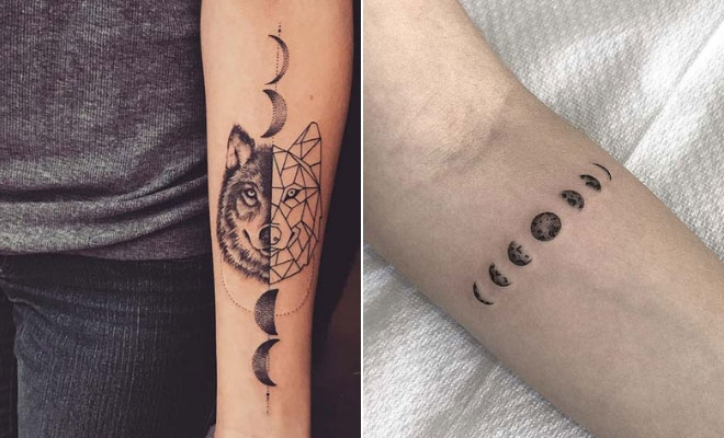 Moon phase tattoo ideas