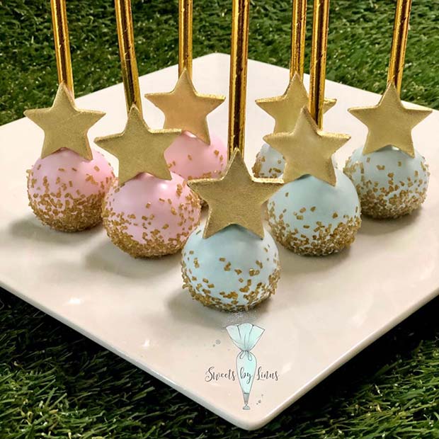 Pink and Blue Cake Pops