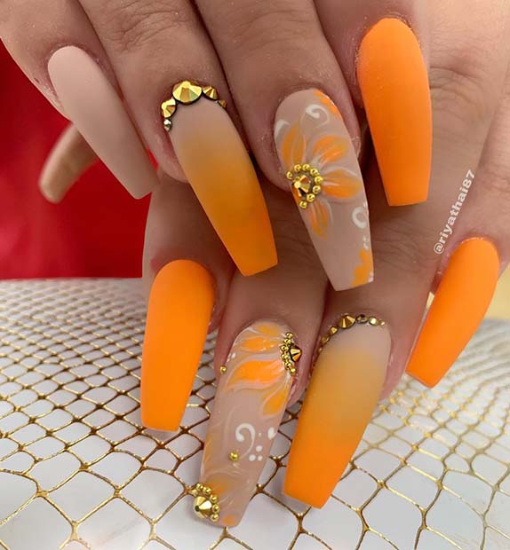 43 Of The Best Orange Nail Art Ideas And Designs Stayglam