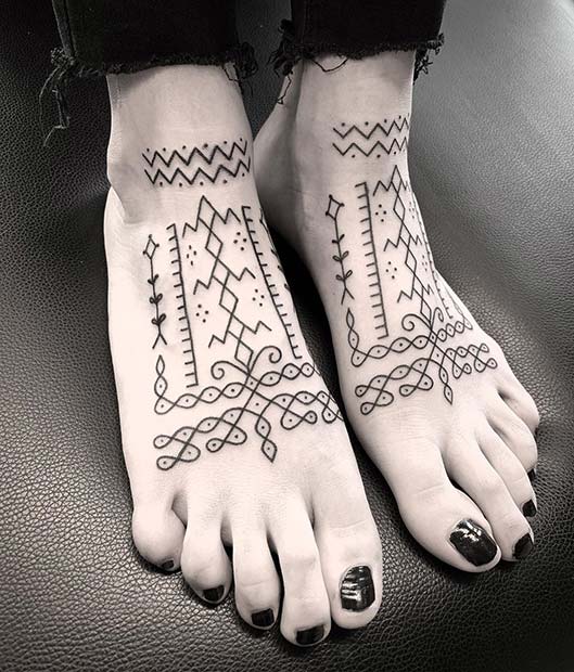 Amazing Matching Foot Tattoos