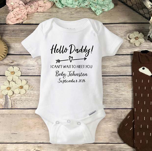 Can't Wait To Meet You Baby Vest