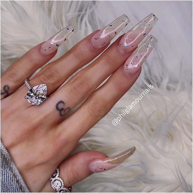 Chic Nails with Sparkle