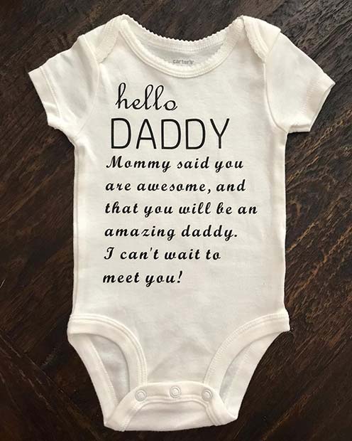 Hello Daddy Baby Vest