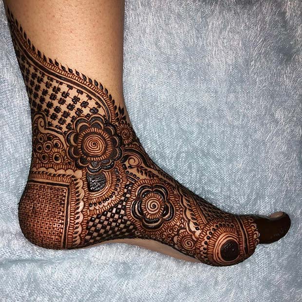 Ornate Henna on the Feet