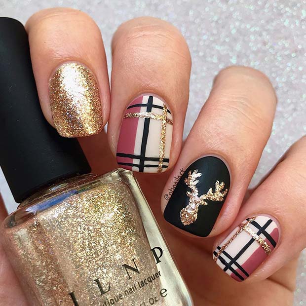 Plaid Nail Design for Fall and Winter 