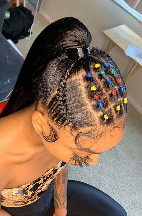 Before and after✨🦄 Freestyle crisscross stitch ponytail✨😍 SN: this is  legit the longest natural hair I… | Hair styles, Sleek hairstyles, Weave ponytail  hairstyles