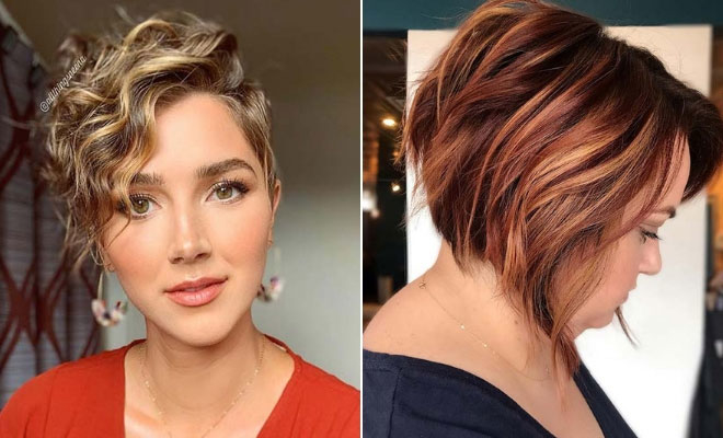 color and highlights for short hair