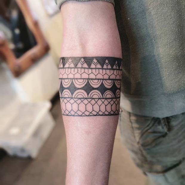 Stylish Patterned Arm Tattoo