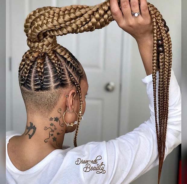 Trendsetting Shaved Hair and Braids