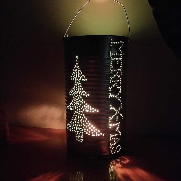 Unique Merry Christmas Light Up Tin