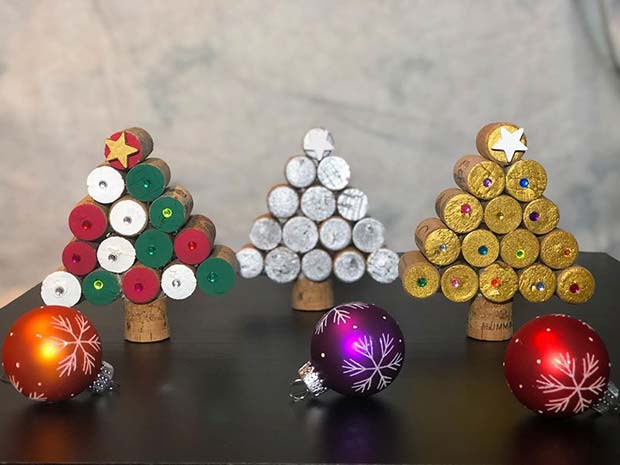 Wine Cork Christmas Trees