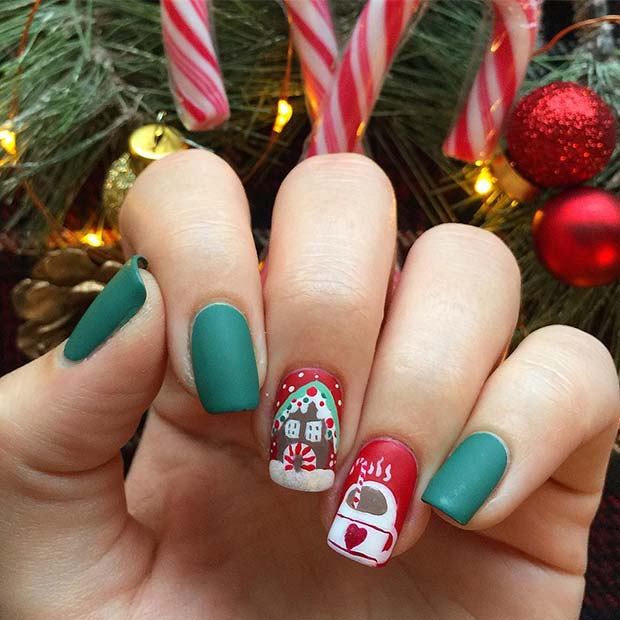 Winter and Christmas Inspired Nail Art