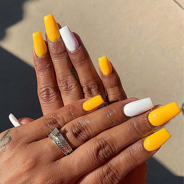 43 Chic Ways To Wear Yellow Acrylic Nails Page 3 Of 4 StayGlam