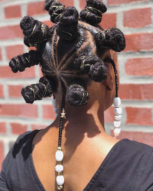 Amazing Bantu Knots Hairstyle