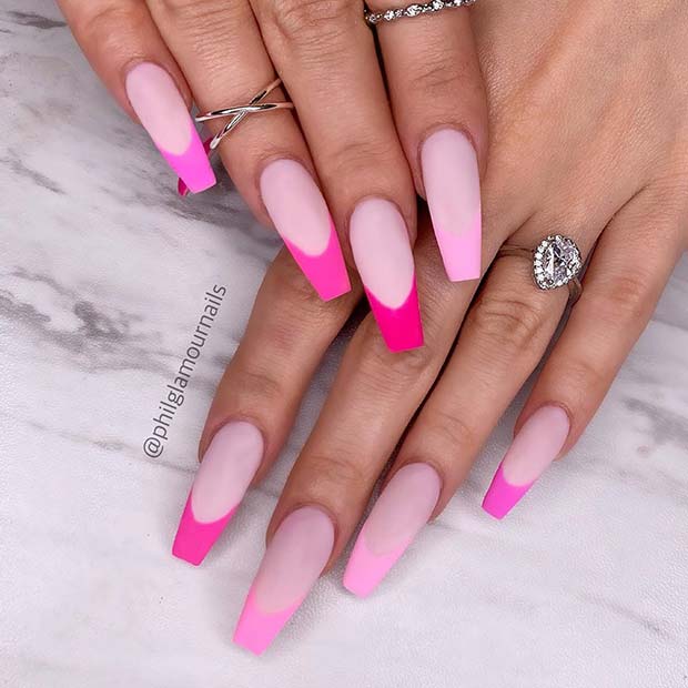Beautiful Pink Nail Design
