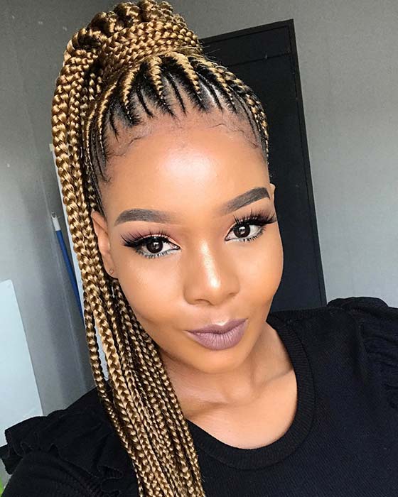 23 Dope Ways to Wear a Feed in Braids Ponytail StayGlam StayGlam