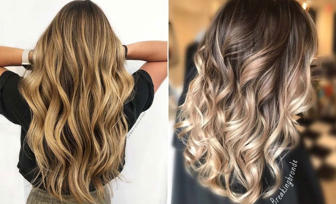 Ombre Hair Brown to Blonde Color Ideas