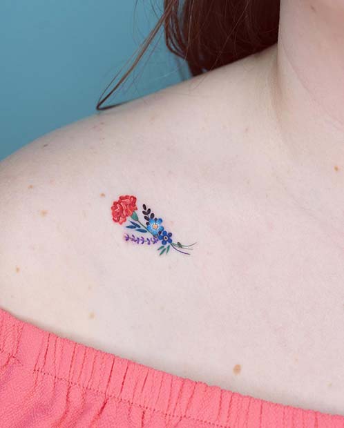 Tiny Flower Tattoo Idea