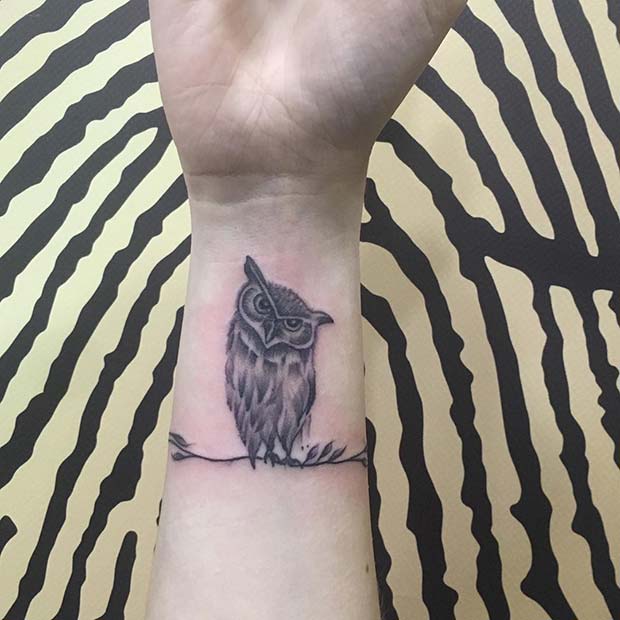 1000 ideas about Owl Tattoo Wrist on Pinterest  Owl Tattoos   Trendy  tattoos Owl tattoo Life tattoos