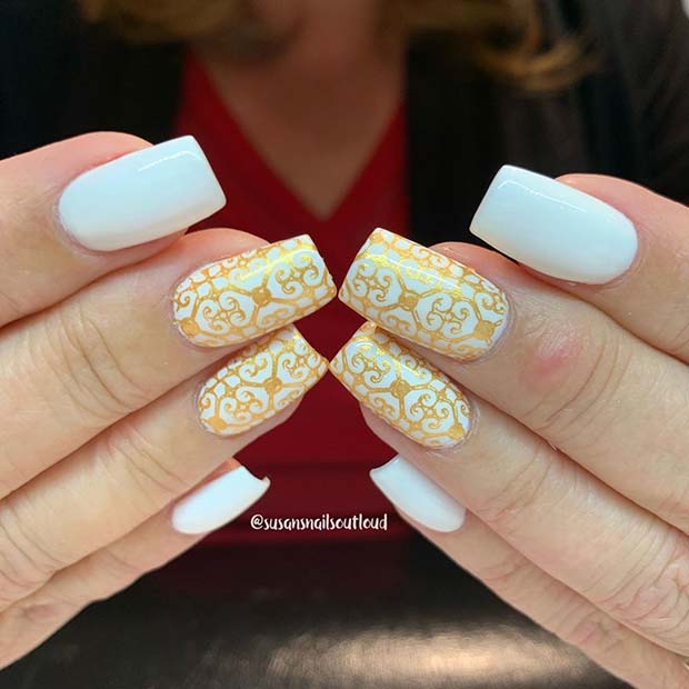 Gold Moroccan Inspired Nails