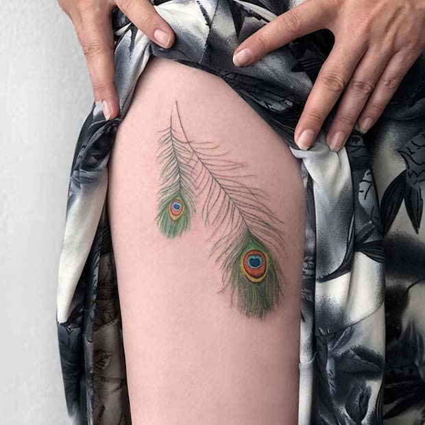 Peacock Feather Tattoo Idea