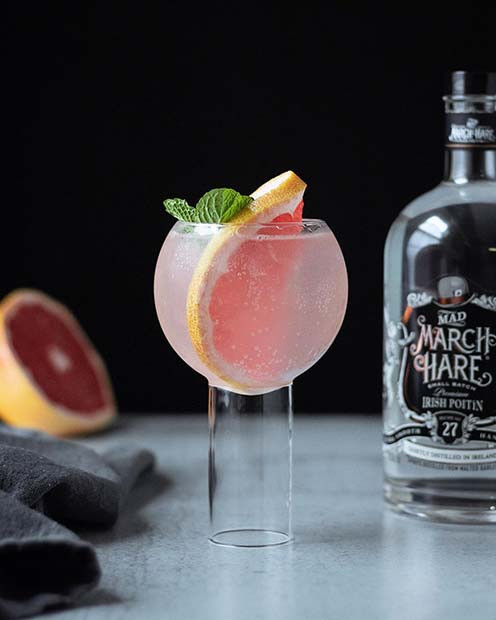 Pretty Poitin and Grapefruit Cocktail