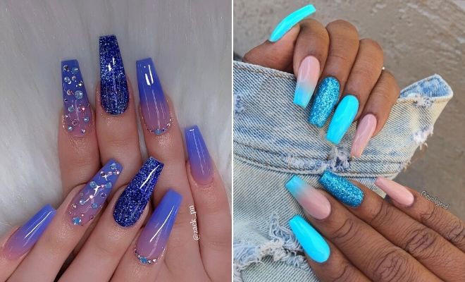 Blue Ombre Nails - wide 2