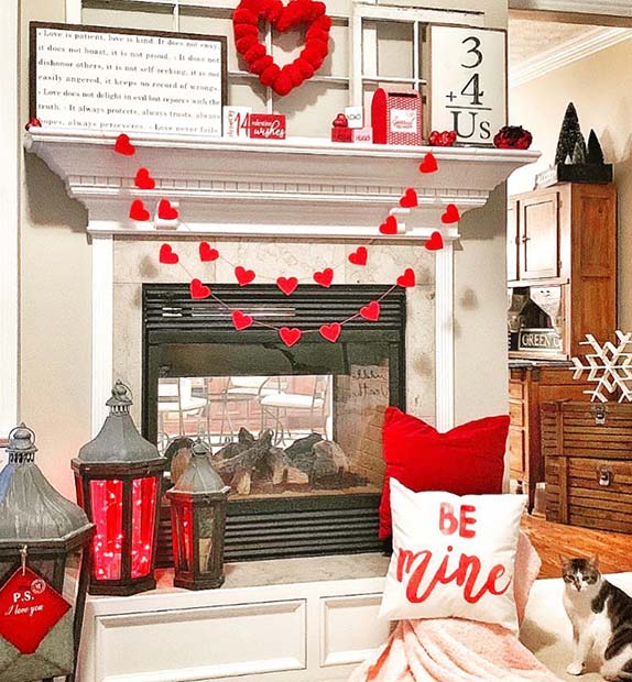 Bold Room Decor with Hearts