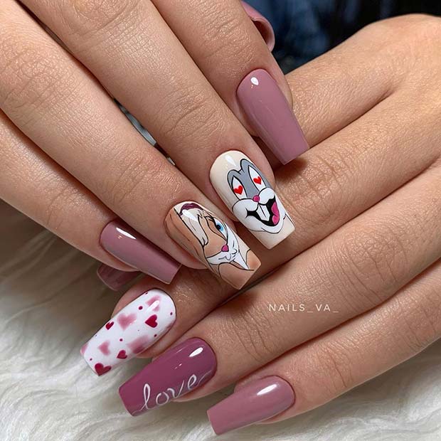 Bugs Bunny Inspired Nails