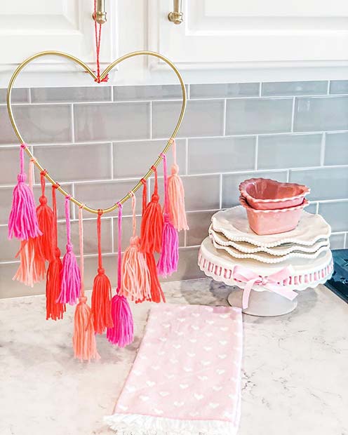 Cute Hanging Heart with Tassels