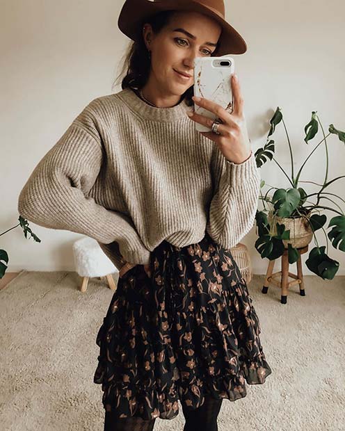 Cute Skirt and Sweater