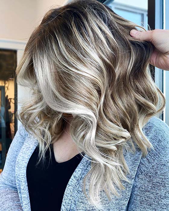 Dirty Blonde Hair with Platinum Highlights